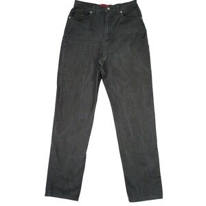 Gloria Vanderbilt Womens 12 L Vintage Mom Jeans High Rise Tapered Black Denim